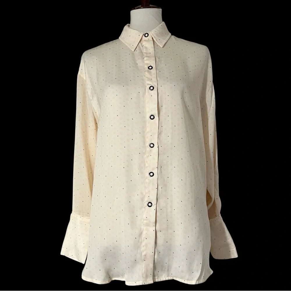 Free‎ People All Smiles Shirt Blouse Top In Ivory